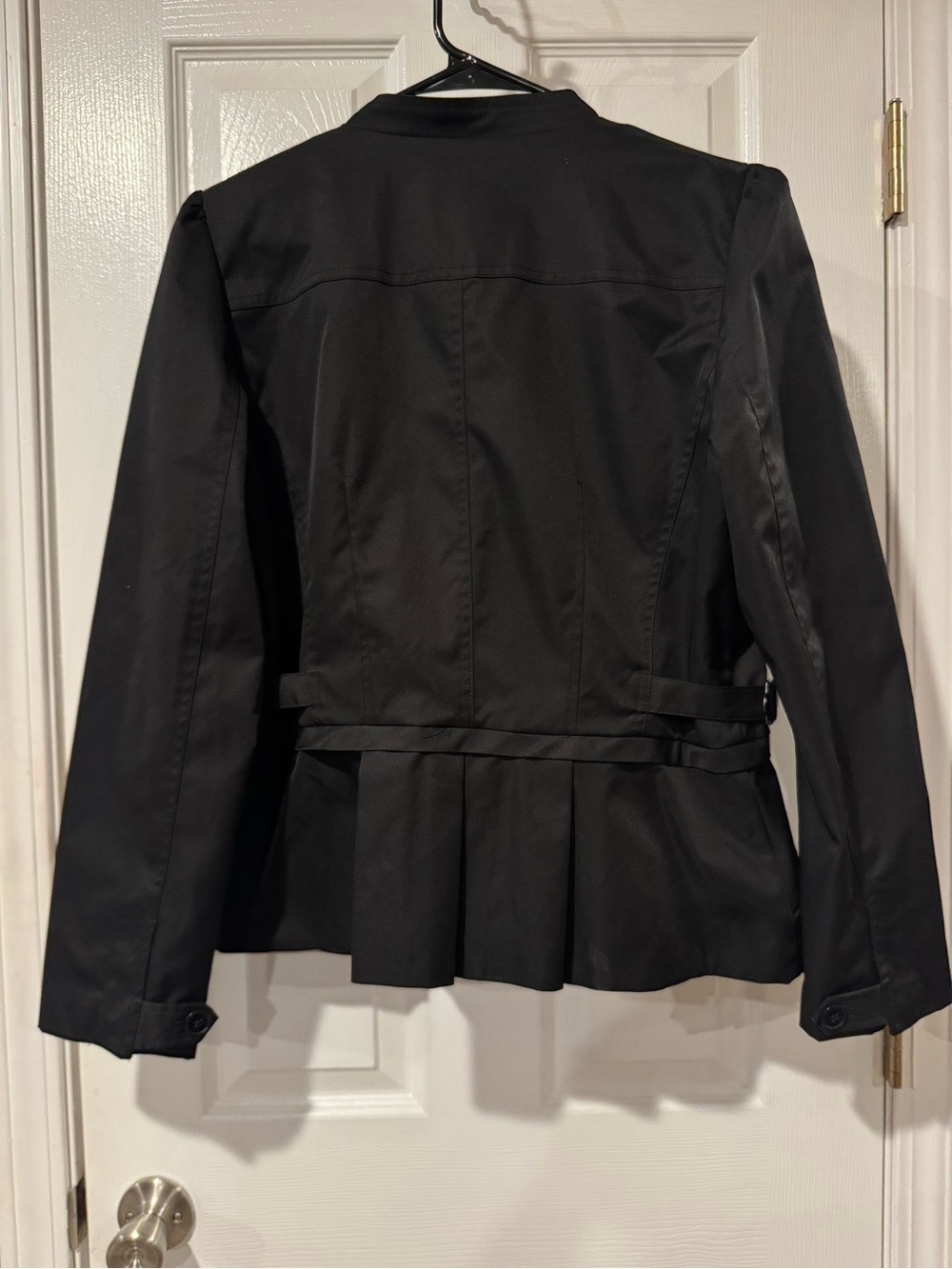 Cynthia Rowley Black Women's Zip-Front Peplum Jacket size large - Picture 3 of 3